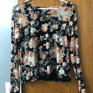 Floral long sleeve shirt. Built in cami underneath.